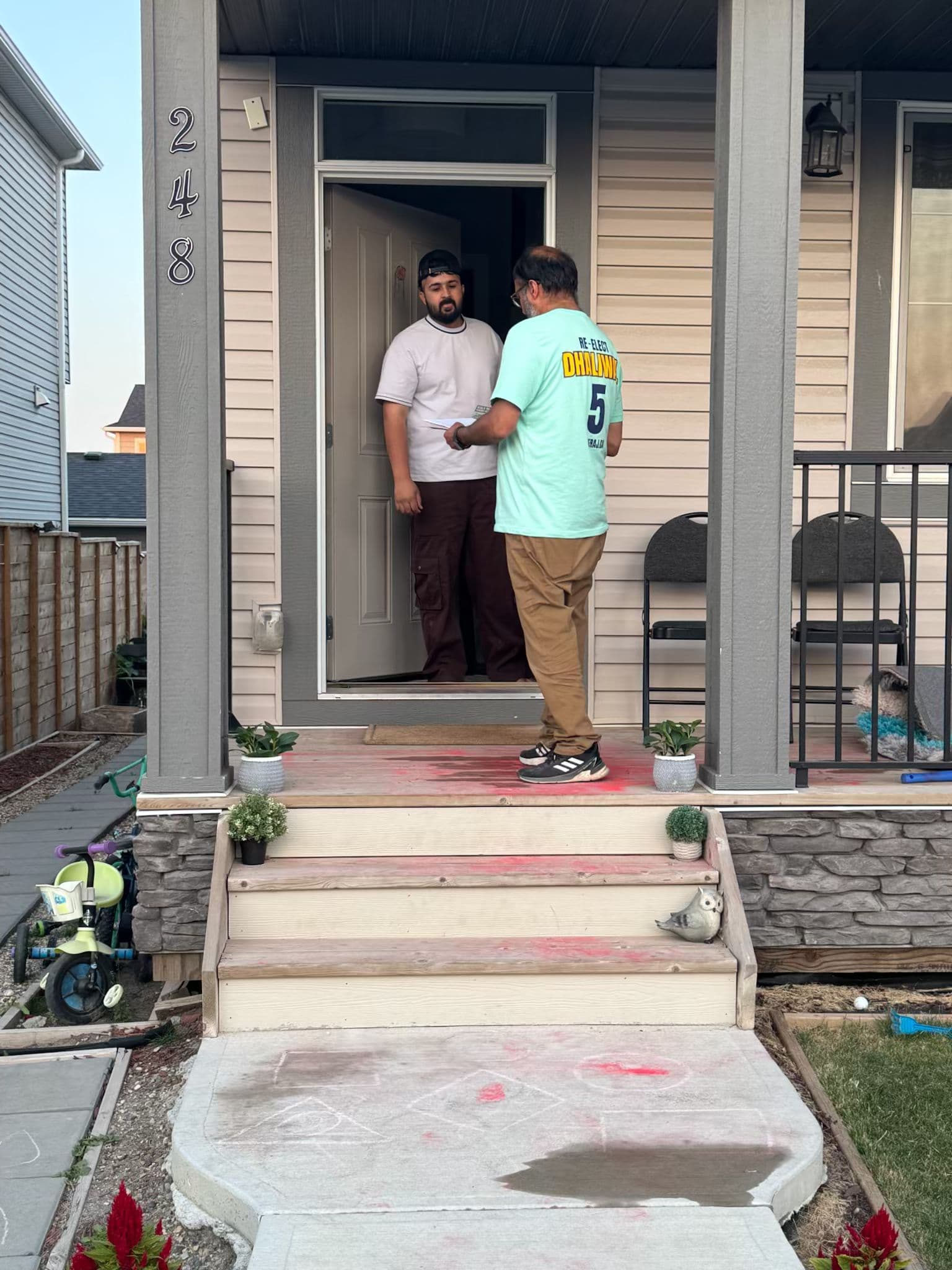 Out in Ward 5, knocking on doors and connecting with residents.