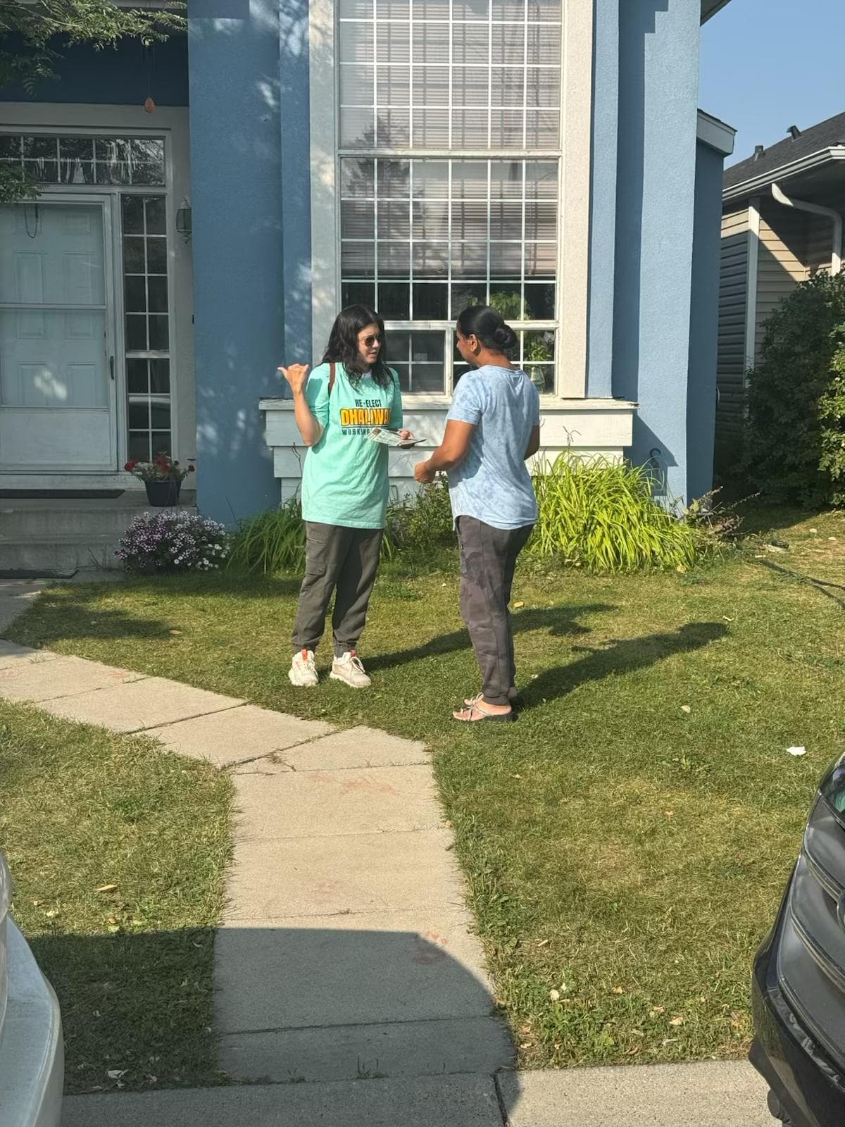 Out in Ward 5, knocking on doors and connecting with residents.