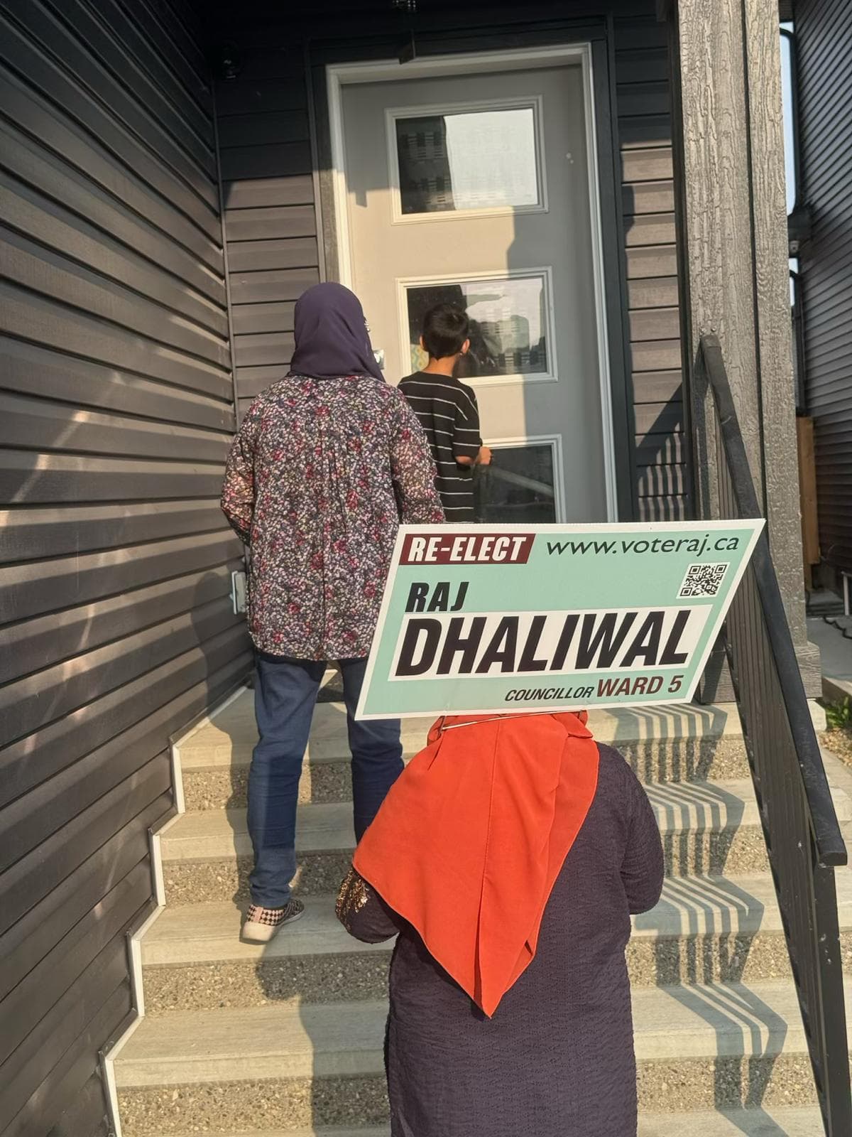 Out in Ward 5, knocking on doors and connecting with residents.